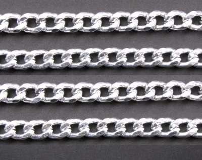 Řetízek postříbřený aluminiový, 1 m