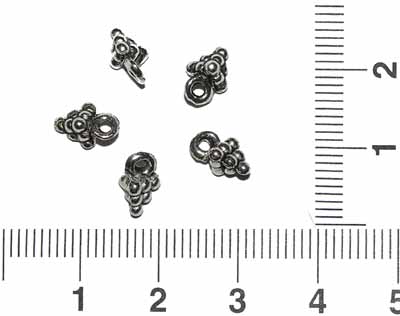 Víno s očkem, kovové, starostříbrné, 10 ks