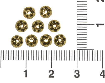 Kaplík pozlacený, hladký, malý, 10 ks