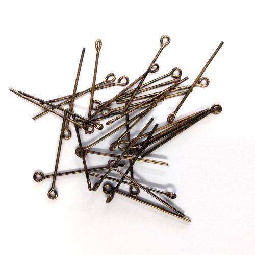 Jehla ketlovací 30 mm, mosazná, 30ks