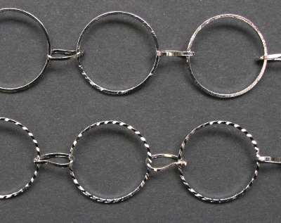 Řetízek platinový, s velkými oky XVI kolečko s kapkou