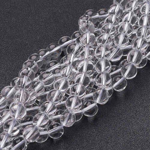 Křišťál syntetický, kuličky 6 mm - návlek