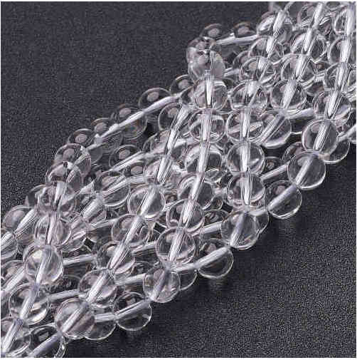 Křišťál syntetický, kuličky 4 mm - návlek