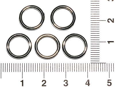 Kroužek platinový, akrylový, 12 mm, 10 ks