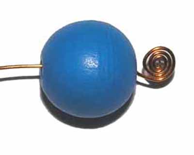 Kulička modrá, dřevěná, 14 mm, 10 ks