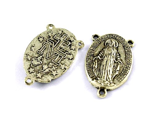 Madonka starostříbrná 23 x 14 mm, 10 ks