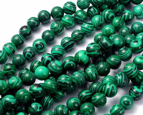 Malachit - kuličky 10 mm - NÁVLEK