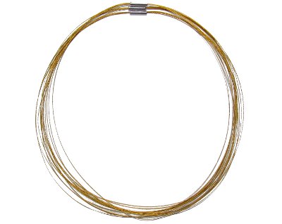Obruč barva zlatá z 5-ti lanek s magnetickým zapínáním