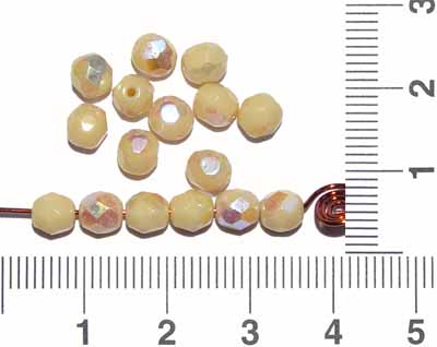 Ohňovky krémové, s pokovem, 5 mm, 48 ks