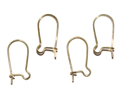 Náušnicové zapínání zajištěné, mosaz, 50 ks