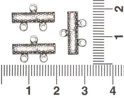 Ramínko zdobené, platinové, 2 + 1, 10ks