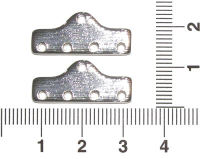 Ramínko ploché, platinové, 4 + 1, 10ks