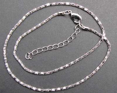 Řetízek s uzávěrem, platinový - DUTINKA, 40 cm