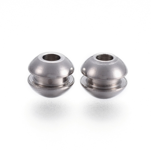 Rondelka  rýhovaná, 8 x 7 mm, chirurgická ocel, 10 ks