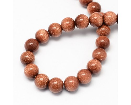 Sluneční kámen - kuličky 4 mm - NÁVLEK