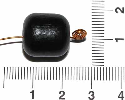 Soudek černý, dřevěný, 15 x 14 mm, 10 ks