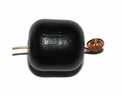 Soudek černý, dřevěný, 15 x 16 mm, 10 ks