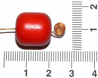 Soudek červený, dřevěný, 15 x 14 mm, 10 ks