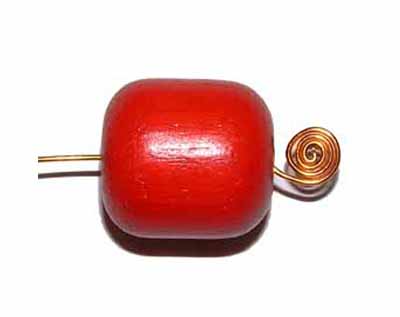 Soudek červený, dřevěný, 15 x 16 mm, 10 ks