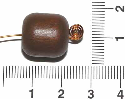 Soudek hnědý, dřevěný, 15 x 14 mm, 10 ks