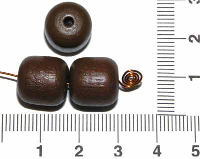 Soudek hnědý, dřevěný, 12 x 12 mm, 10 ks