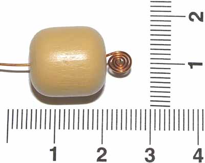 Soudek krémový, dřevěný, 15 x 14 mm, 10 ks