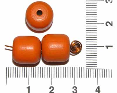 Soudek oranžový, dřevěný, 12 x 12 mm, 10 ks