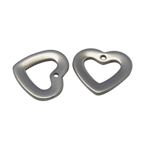 Srdíčko obrys 10 x 11, přívěsek, chirurgická ocel, 50 ks