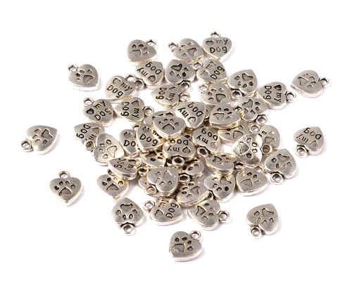 Srdíčka s nápisem LOVE MY DOG, 50  ks