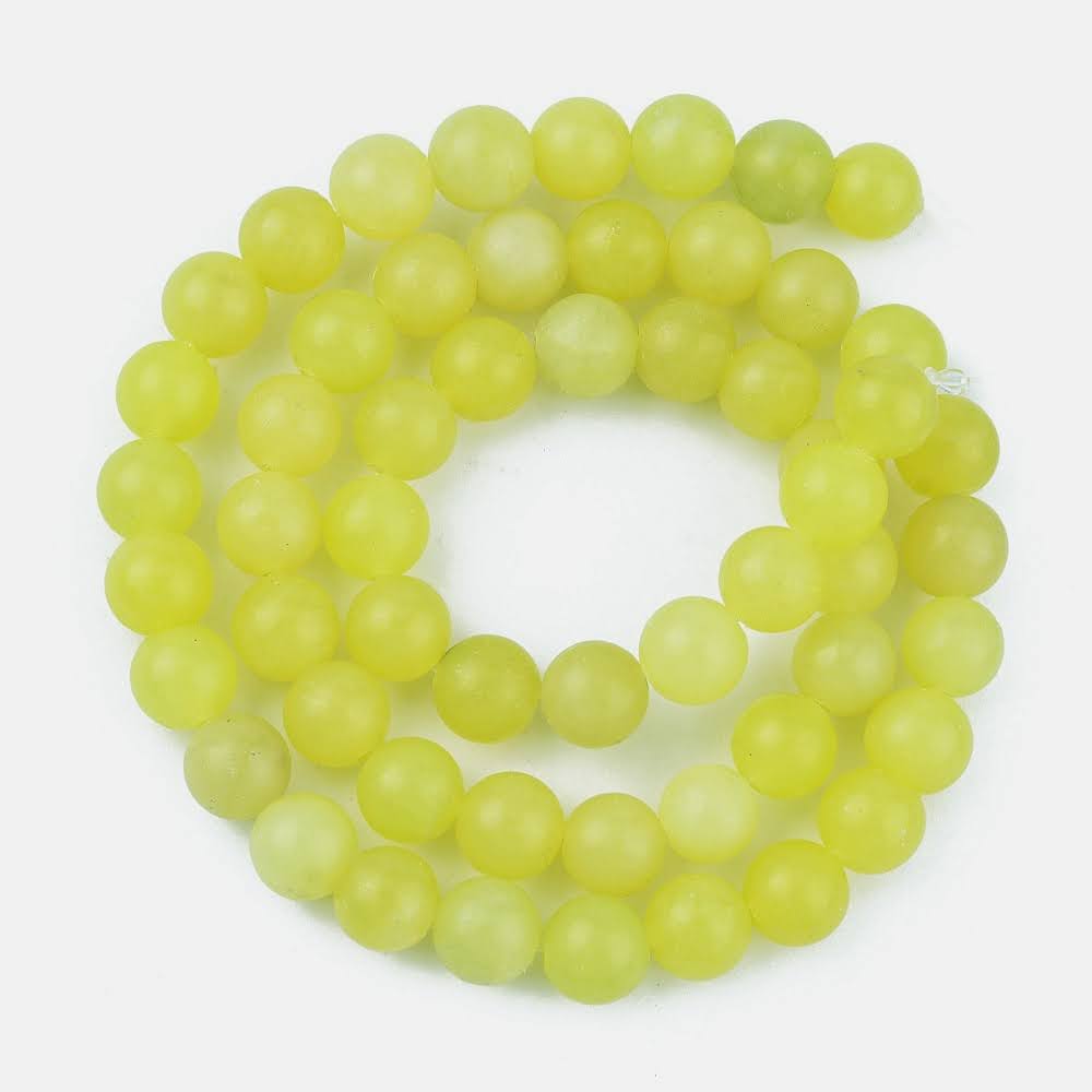 Jadeit světle olivový, 6 mm, návlek