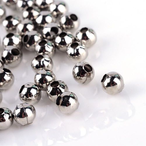 Kuličky 5 mm platinové, kovové, 100 ks