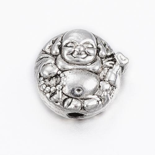 Buddha buclatý korálek starostříbrný, 50 ks