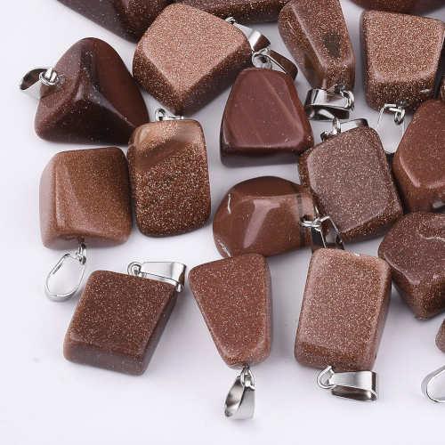 Sluneční kámen - valounek, přívěsek, 1 ks