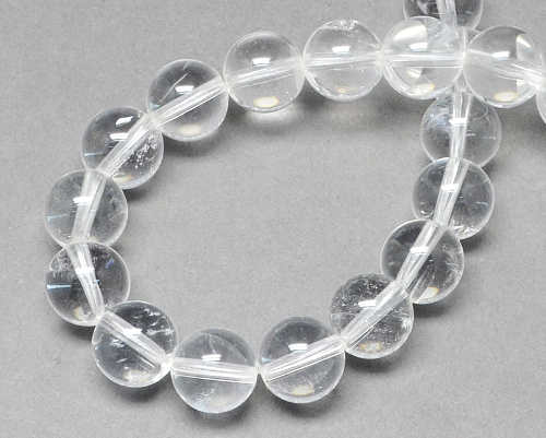 Křišťál, kuličky 6 mm, dlouhý návlek