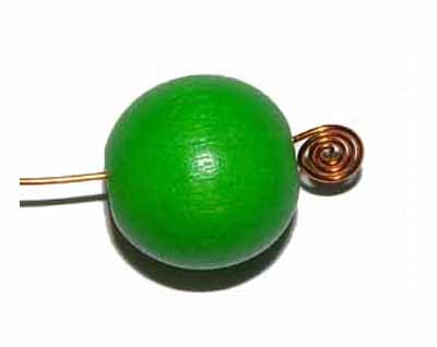 Kulička zelená, dřevěná 16 mm, 10 ks