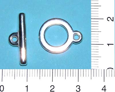 Americké zapínání, platinové, akrylové, 1 ks