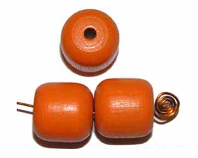 Soudek oranžový, dřevěný, 15 x 16 mm, 10 ks