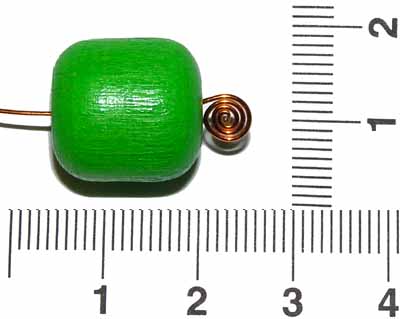 Soudek zelený, dřevěný, 15 x 14 mm, 10 ks