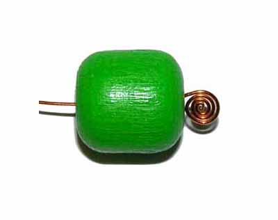 Soudek zelený, dřevěný, 15 x 16 mm, 10 ks