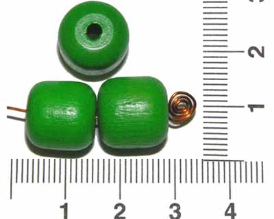 Soudek zelený, dřevěný, 12 x 12 mm, 10 ks