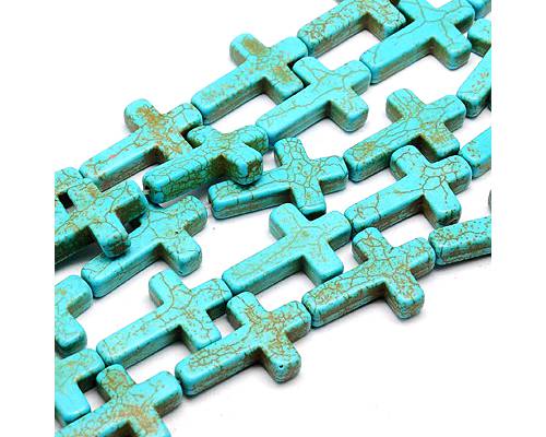 Tyrkys - křížky 12 x 16 - NÁVLEK